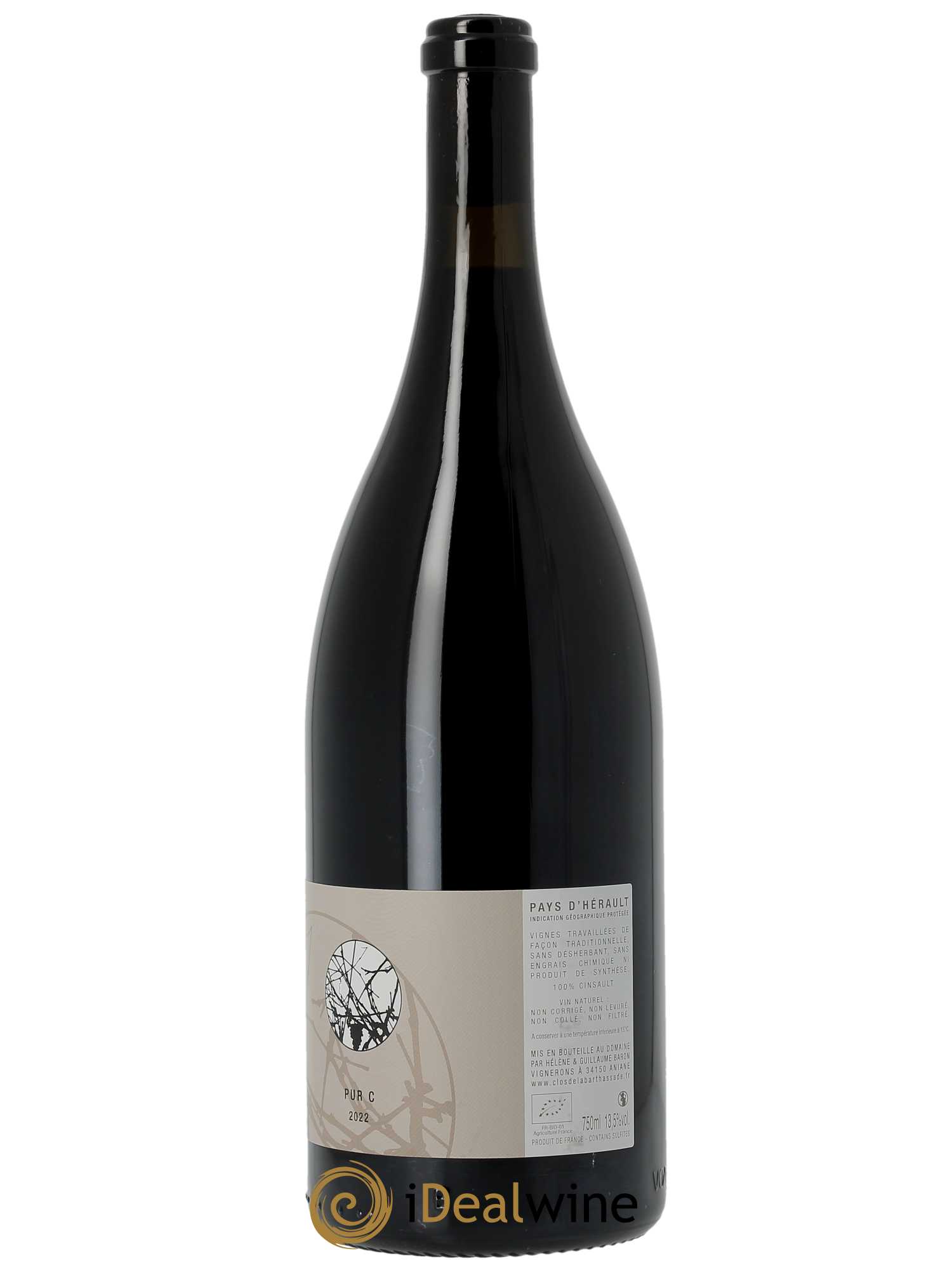 IGP Pays d'Hérault Pur C Le Clos de la Barthassade  2022 - Lot de 1 Magnum