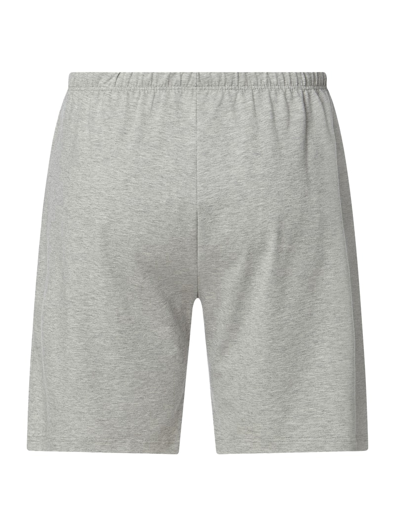 Sweatshorts mit Tunnelzug in mittelgrau meliert