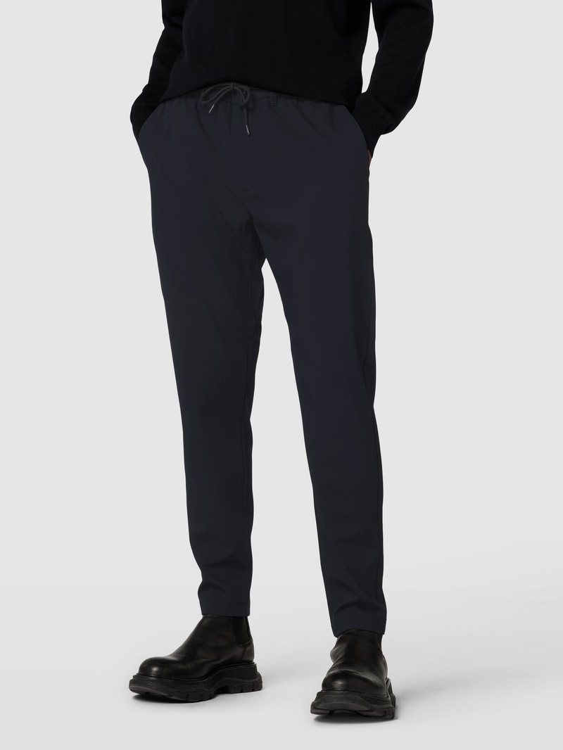 Stoffhose mit Tunnelzug in marineblau