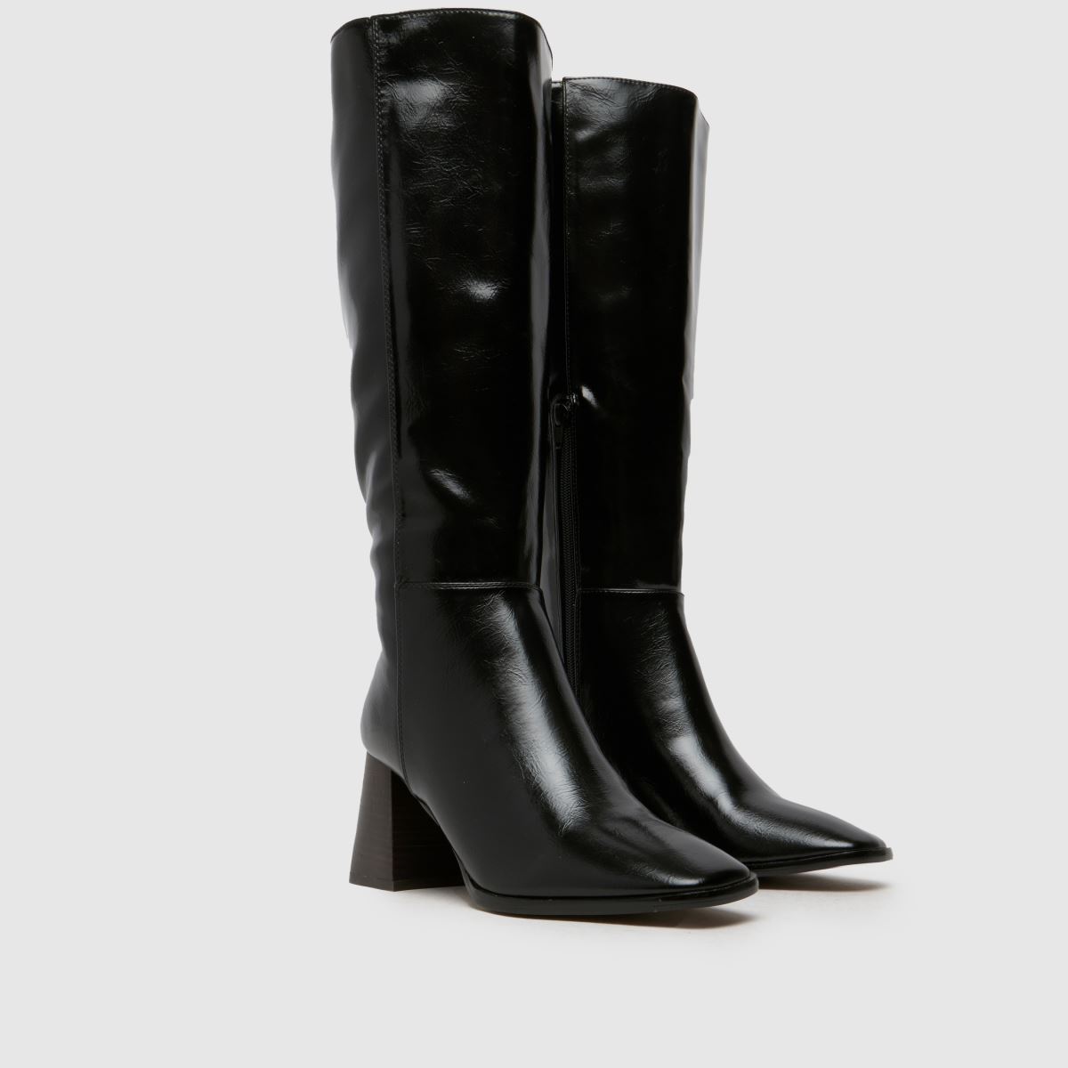 Schuh Dova – Svarta knähöga stövlar