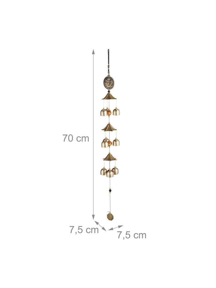 relaxdays 2 x Windspiel in Gold/ Schwarz günstig kaufen onesize