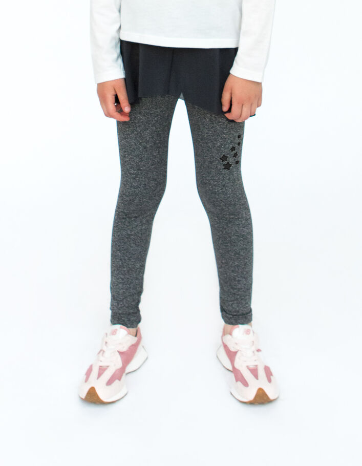 Leggings gris 2-en-1 et jupe en tulle fille