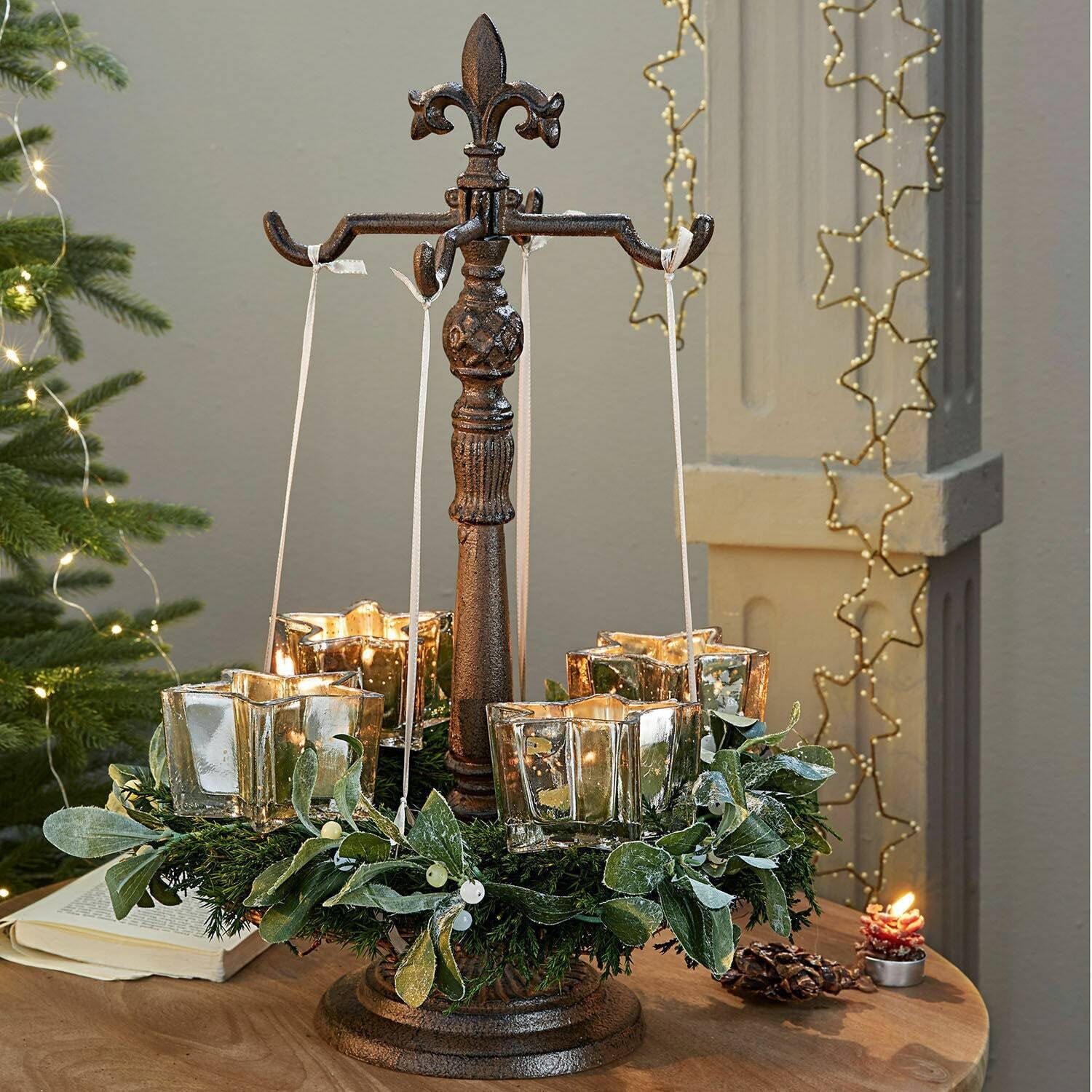 Mirabeau Adventskranz Kranzständer Antwan antikbraun