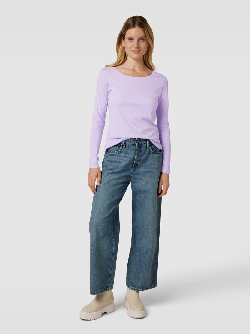 Longsleeve mit Rundhalsausschnitt in flieder