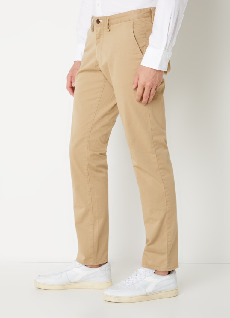 Chino nohavice Gant slim fit zo zmesi organickej bavlny s bočnými vreckami