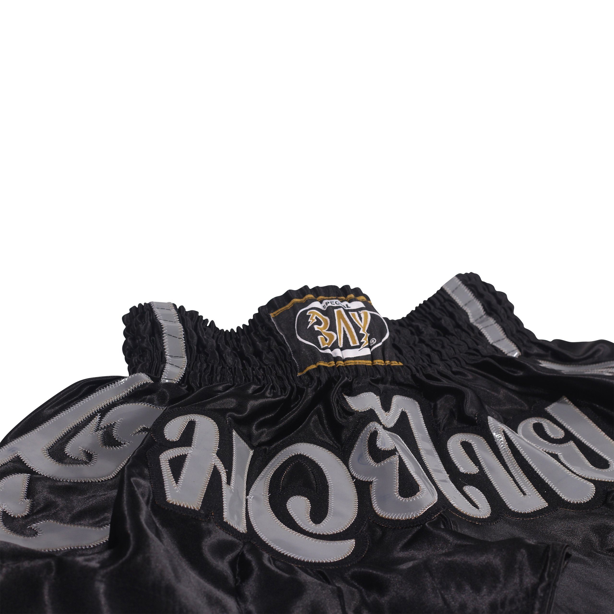 BAY-Sports Sporthose Muay Thai Kick Hose Shorts Thaiboxhose Thaiboxen MMA kurz Kickboxen (Laser Cut Serie, traditionell) Laser Cut Style aufwendig verarbeitet