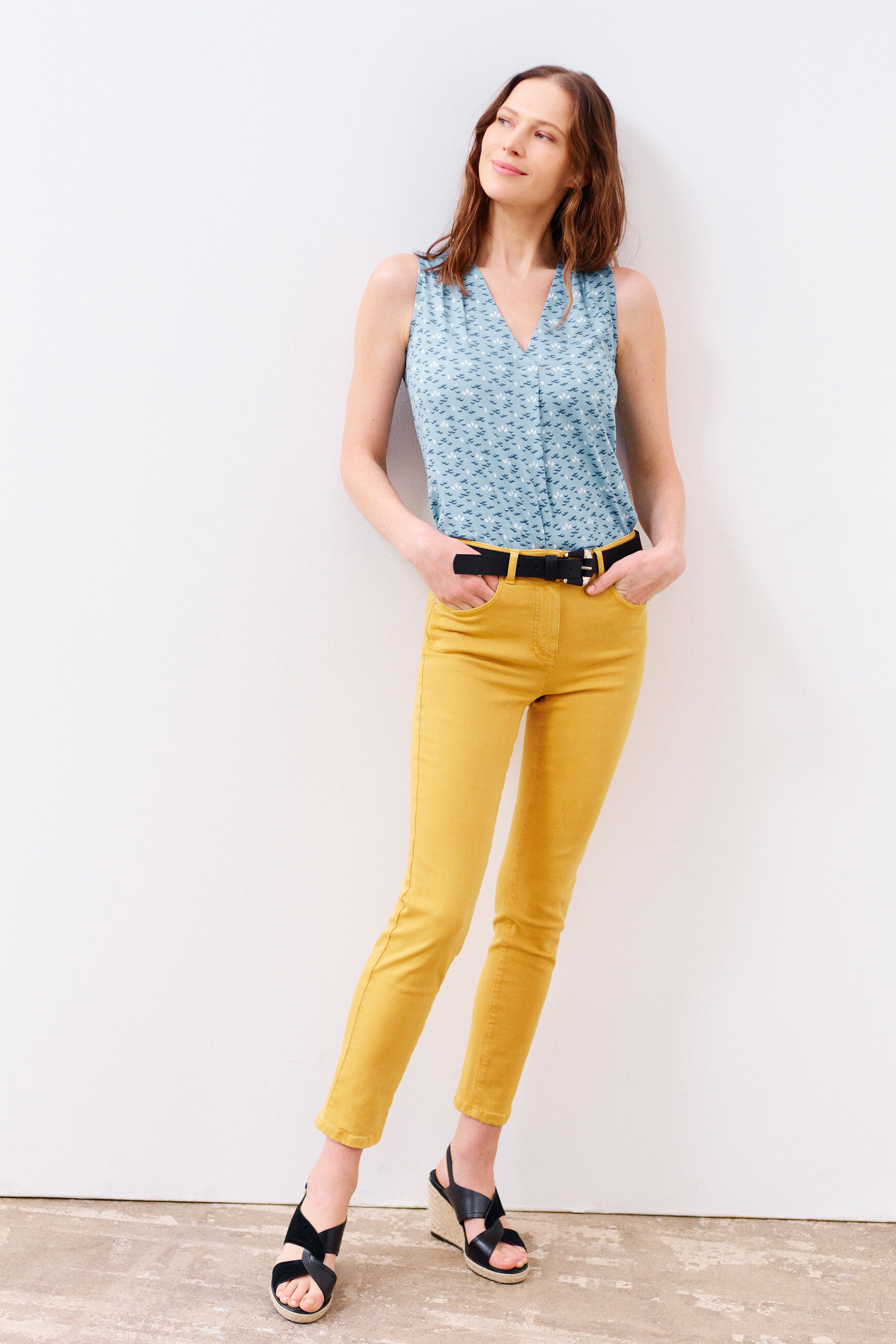 pantalon miami jaune fonce femme