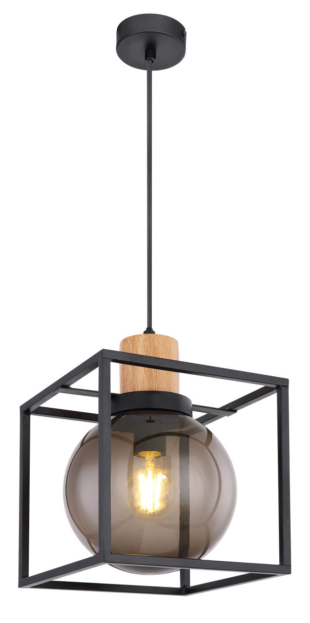 Globo Lighting - HILKO - Hängeleuchte Metall schwarz matt, 1x E27 LED