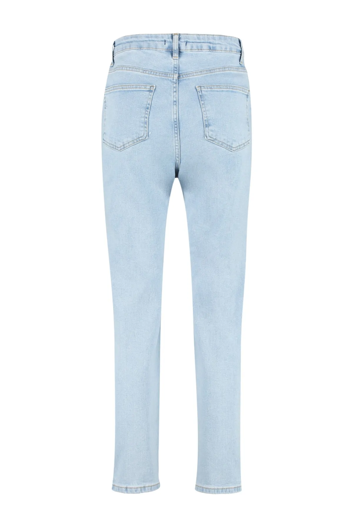 Trendyol Collection  Hellblaue Slim-Mom-Jeans mit hoher Taille TWOSS23JE00097