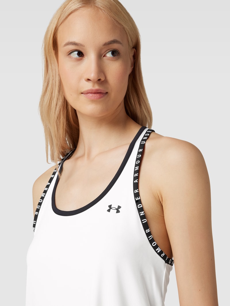 Tanktop mit Label-Print Modell 'Knockout' in weiß