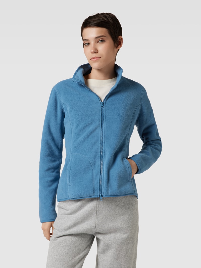 Fleecejacke mit Zweiwege-Reißverschluss in rauchblau