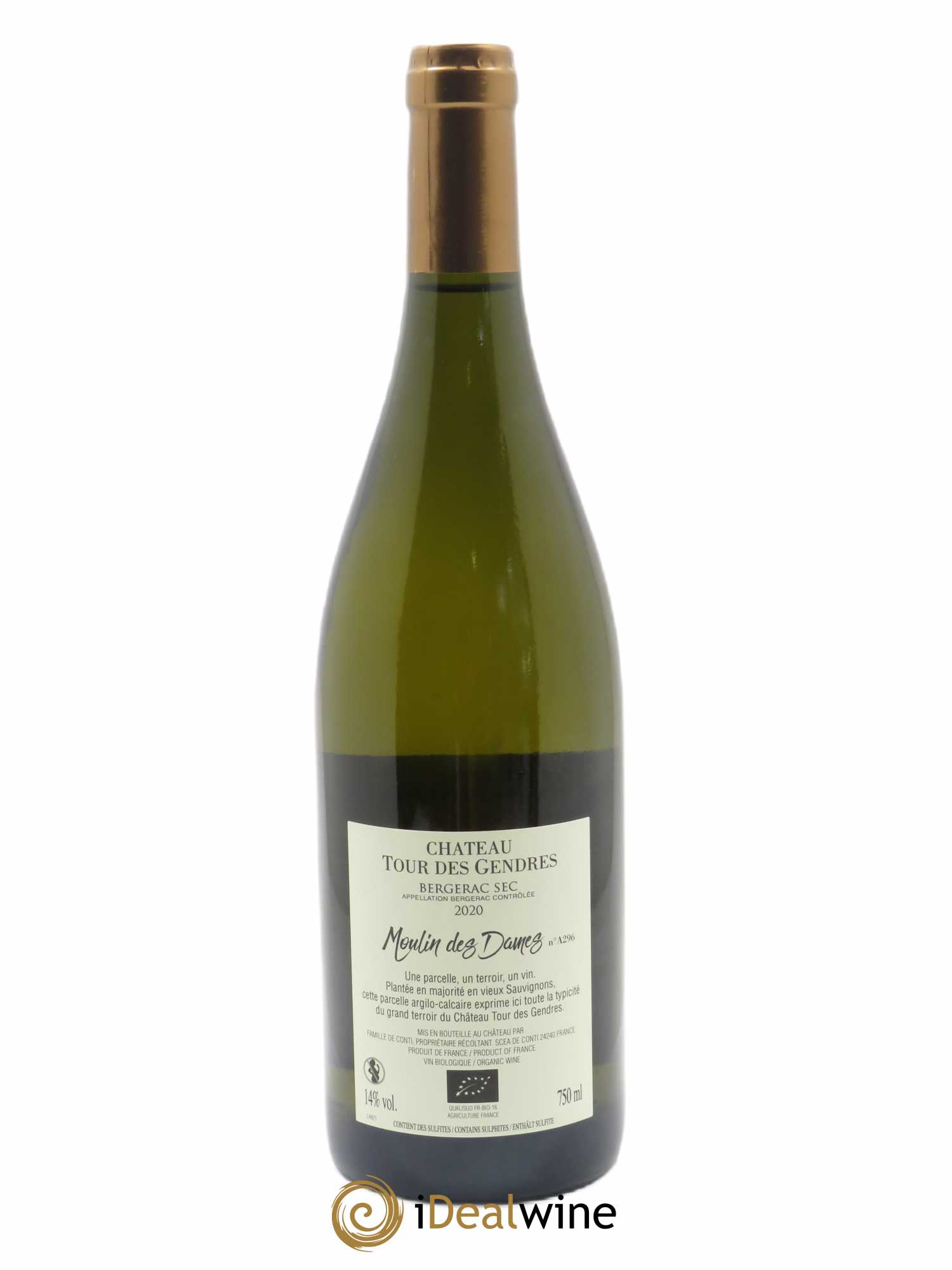 Bergerac Château Tour des Gendres Moulin des Dames Famille de Conti  2020 - Lot de 1 Bouteille