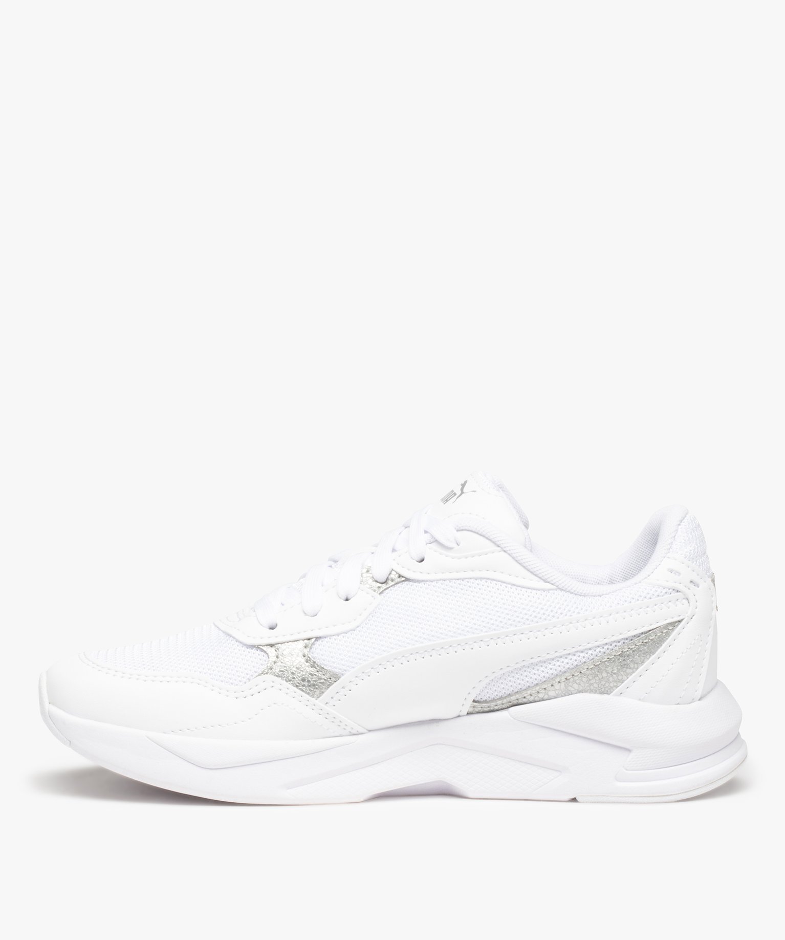 Baskets femme running à détails métallisés – Puma XRay... blanc | GEMO