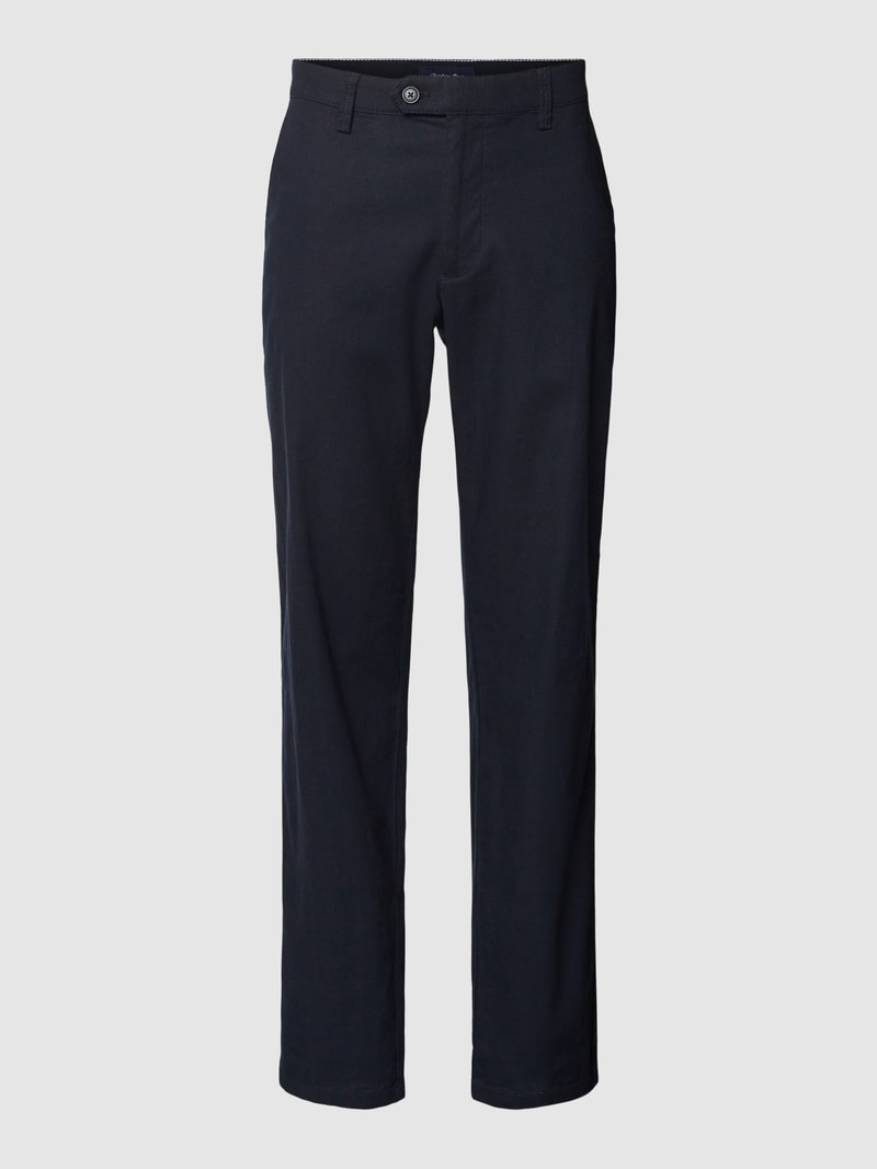 Chino mit französischen Eingrifftaschen in marineblau
