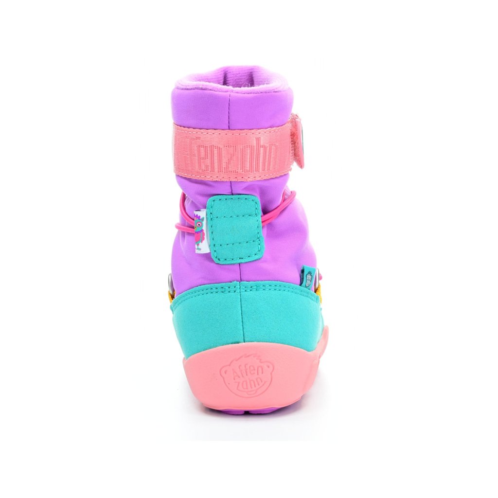 Affenzahn Schneestiefel Vegan Snowy Eule Pink Winterbarfußschuhe