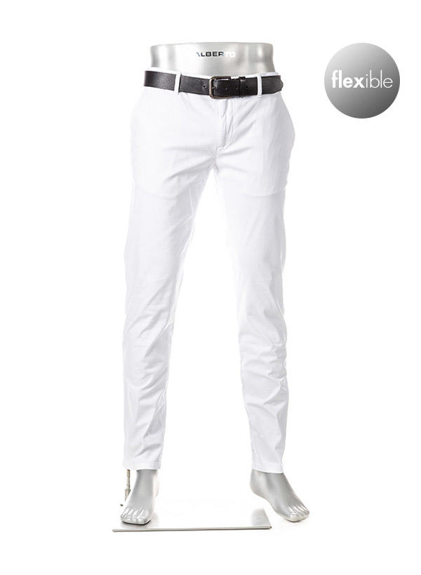 Alberto, Chino Rob, Slim Fit, Bio Baumwolle T400®, weiß