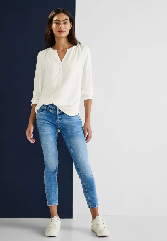 Street One Bluse in Unifarbe