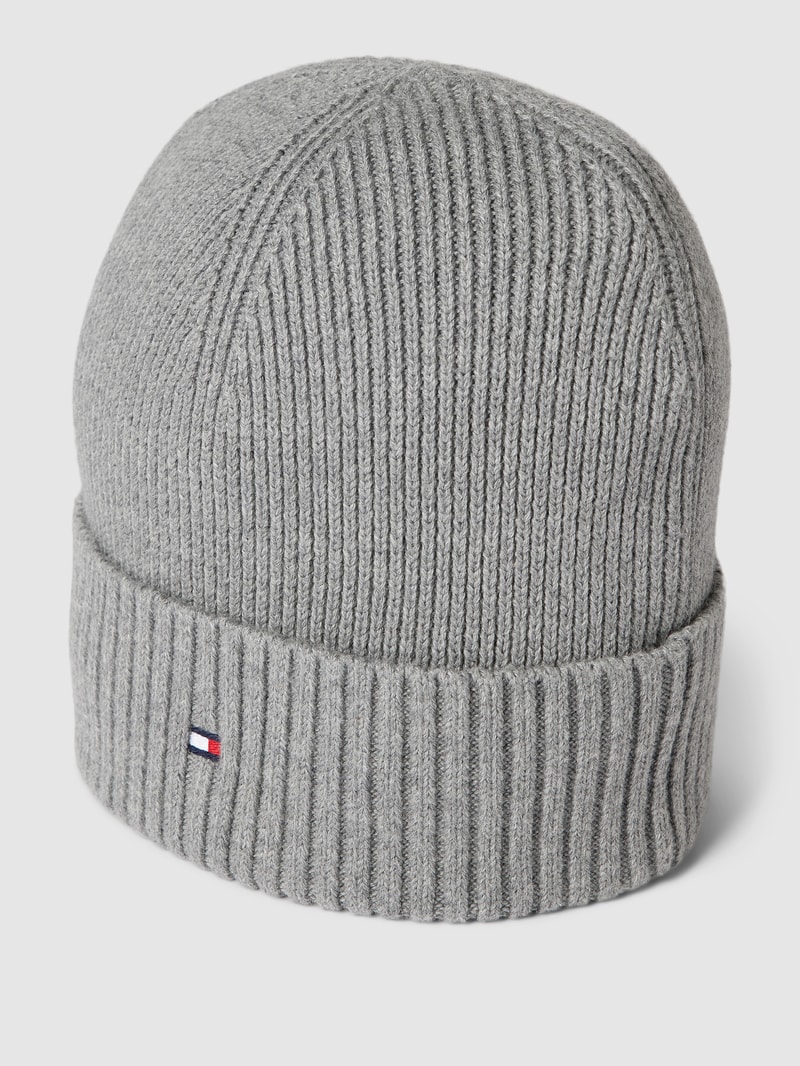 Mütze mit Logo-Stitching in mittelgrau
