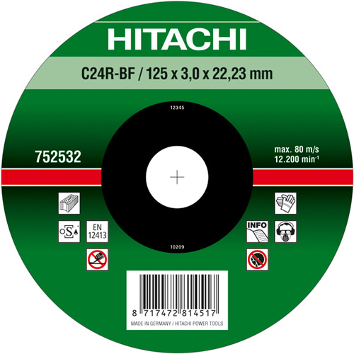 Hitachi-lisävarusteet 752531 C24R Kiven katkaisulaikka 115 x 3 x 22,23 mm / 25 kpl