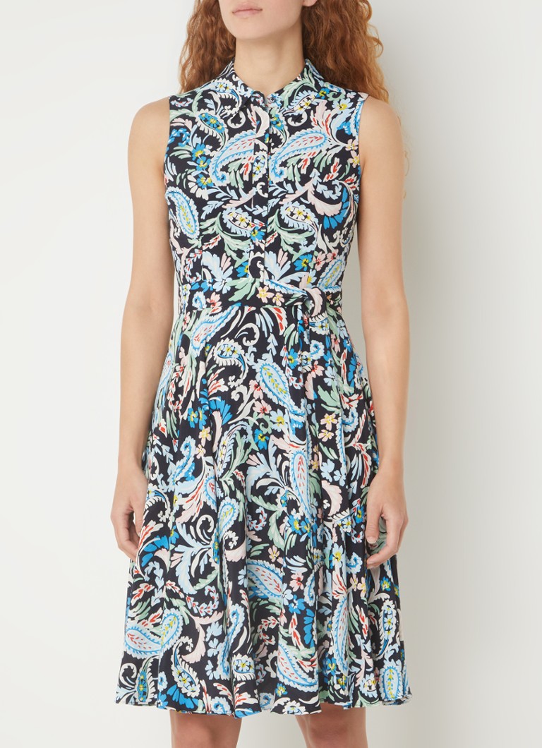Robe-blouse courte Hobbs Belinda à motif cachemire et ceinture à nœud