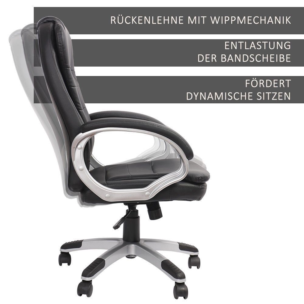 Melko Gaming-Stuhl Schreibtischstuhl Bürostuhl Chefsessel Bürosessel Computerstuhl 120 KG in Schwarz, Grau & Weiß für Office Gaming Arbeit im Racing Design Schalensitz Drehstuhl (Stück)