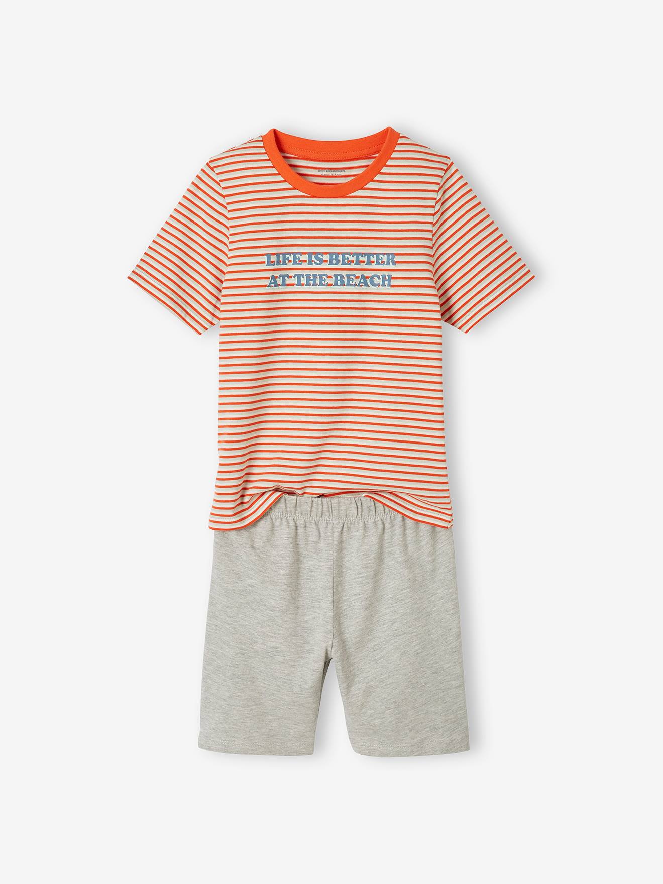 Lot de 2 pyjashorts garçon orange