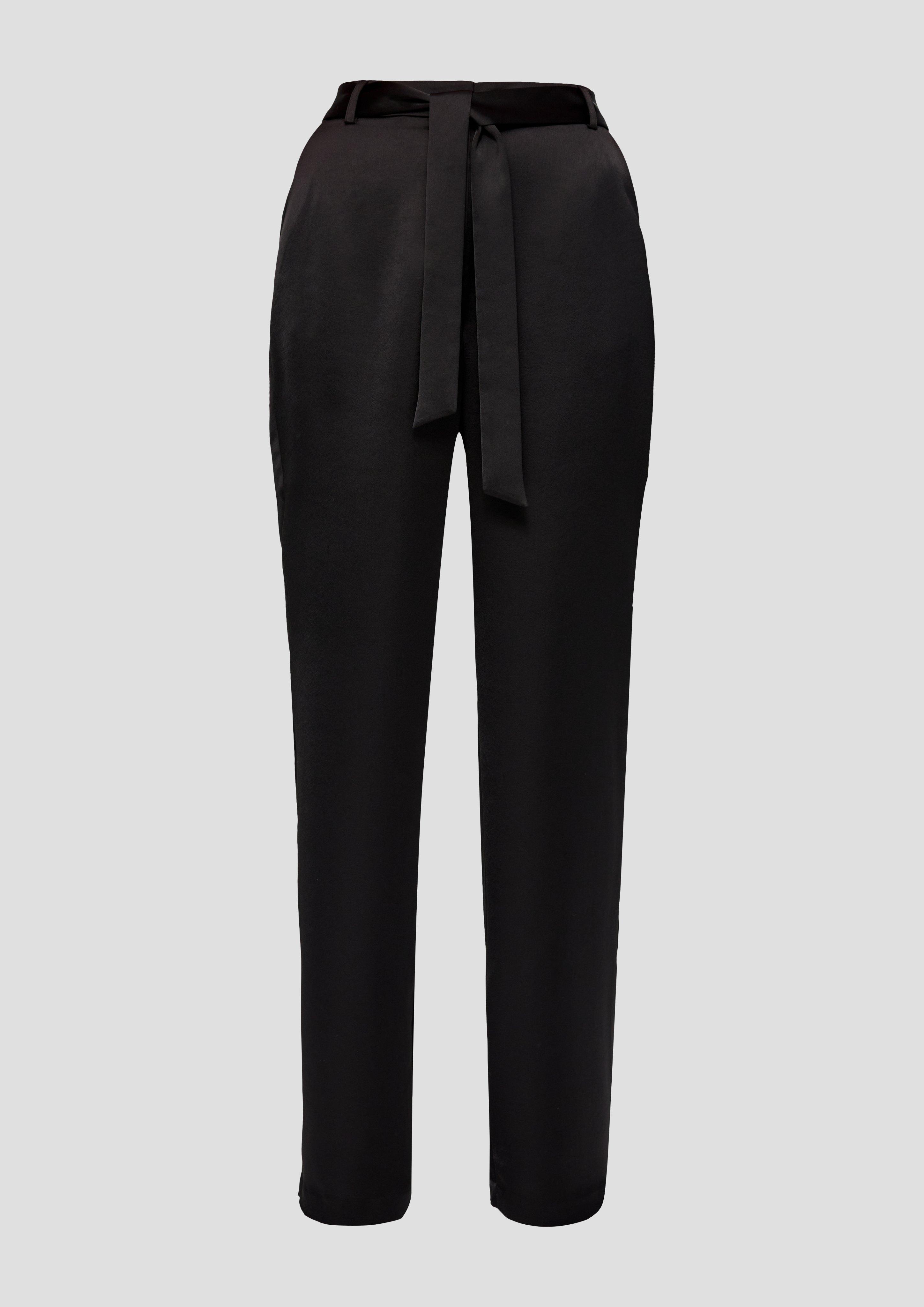 Fließende Satinhose mit Wide Leg  2138159-9999