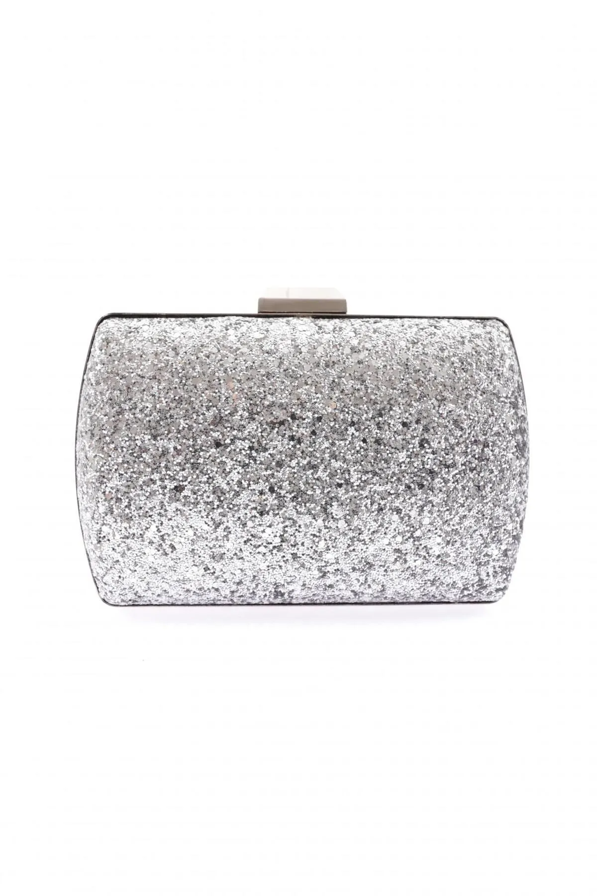 DGN  276-22y Pailletten Silber Damen Abendkleid Portfolio Tasche