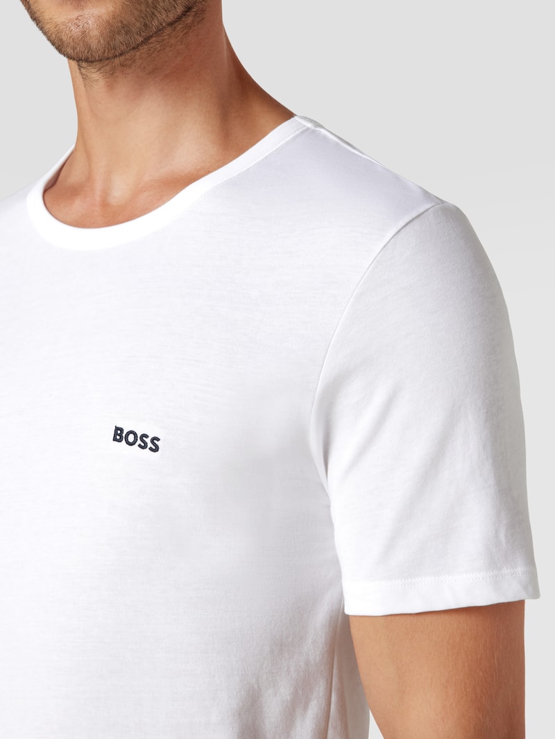 T-Shirt mit Label-Stitching im 3er-Pack Modell 'Classic' in dunkelblau