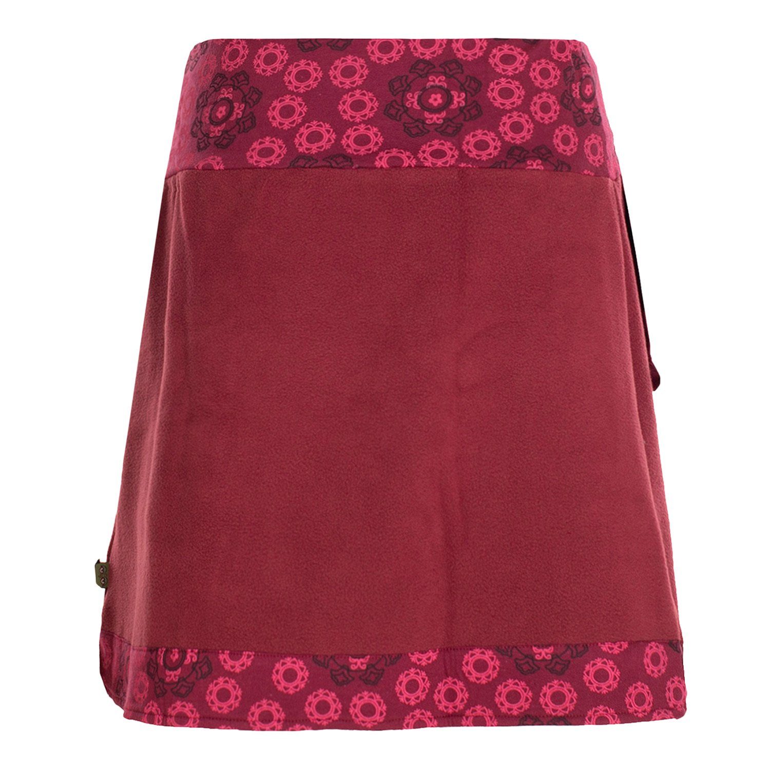 Vishes Minirock Thermorock warmer Side-Bag Damen Winterrock kurz Fleece Hippie, Goa, Retro Style