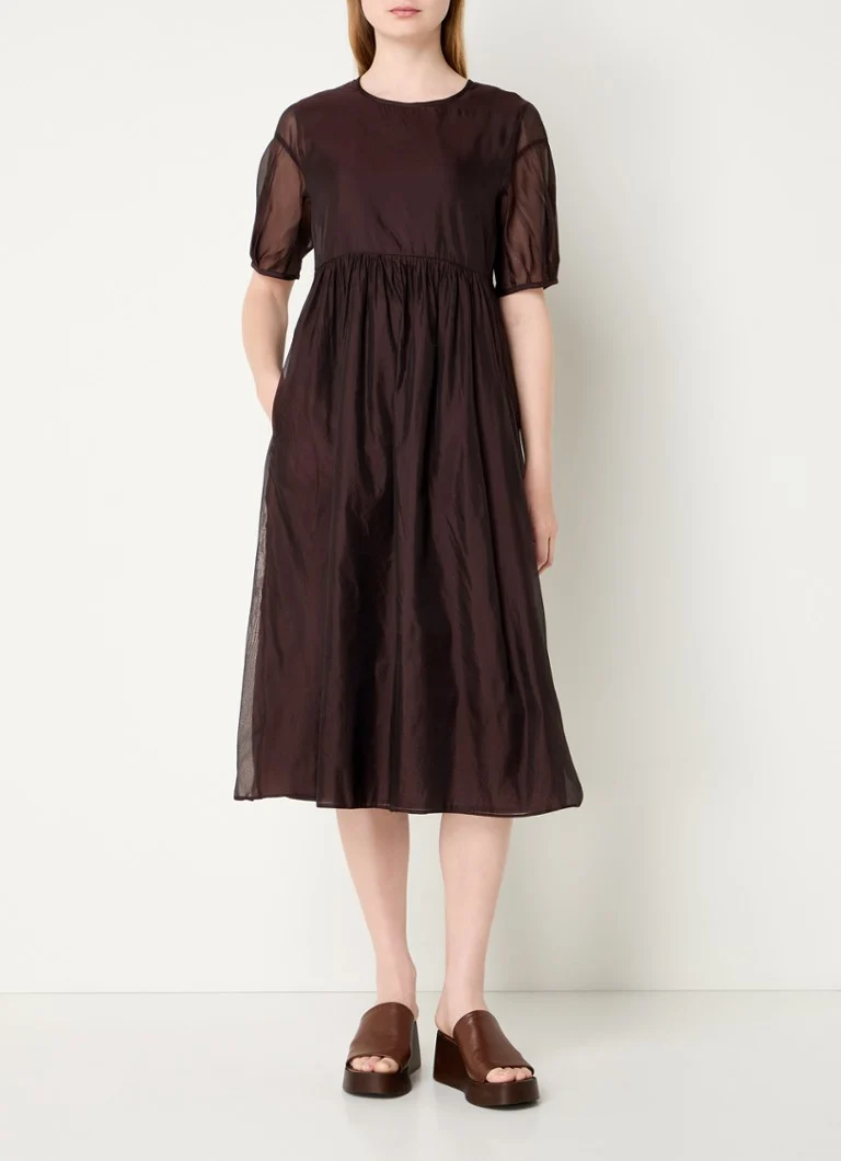 Abito midi Fatoso di MaxMara in misto seta