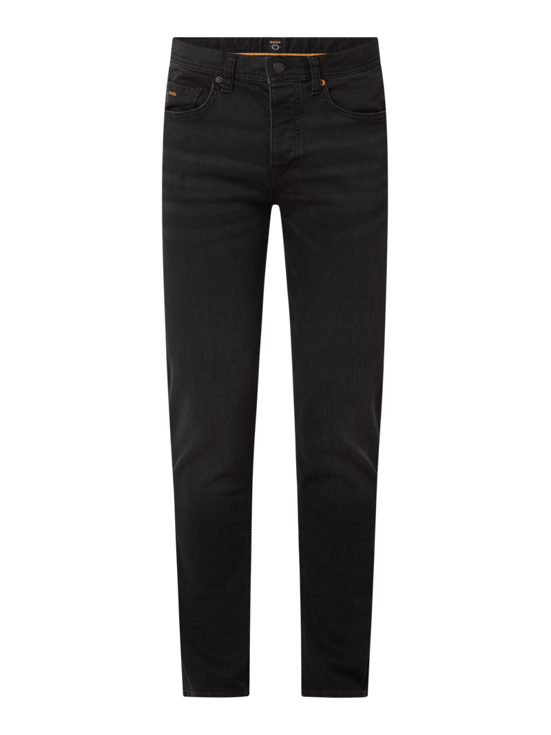 Tapered Fit Jeans mit Stretch-Anteil Modell 'Taber' in marineblau