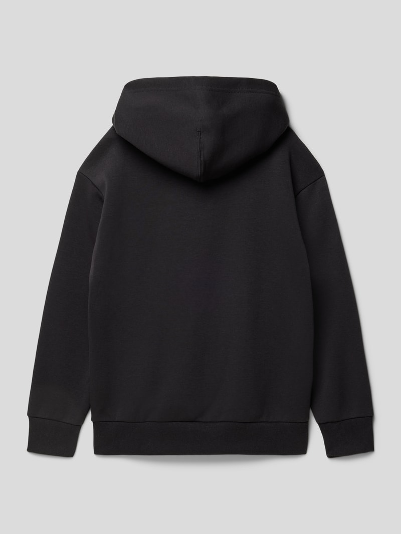 Hoodie mit Label-Stitching Modell 'Rochester' in schwarz