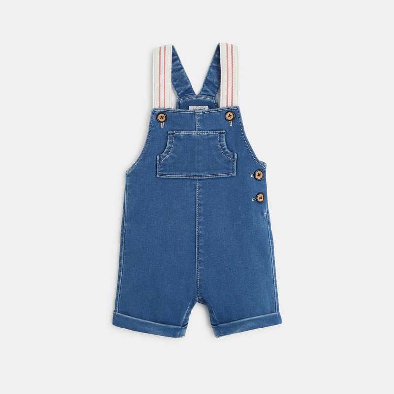 Salopette short en jean confort bébé garçon bleue Absorba