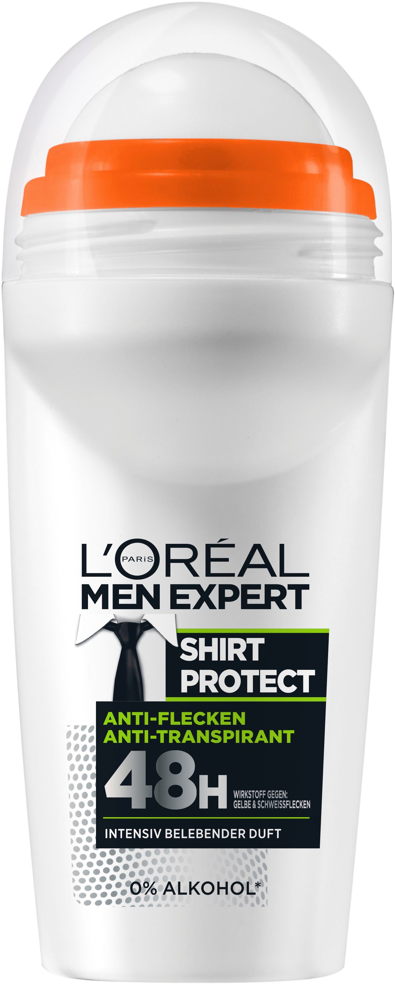 L'ORÉAL PARIS MEN EXPERT Deo-Roller Deo Roll-on Shirt Control, Packung, 6-tlg.