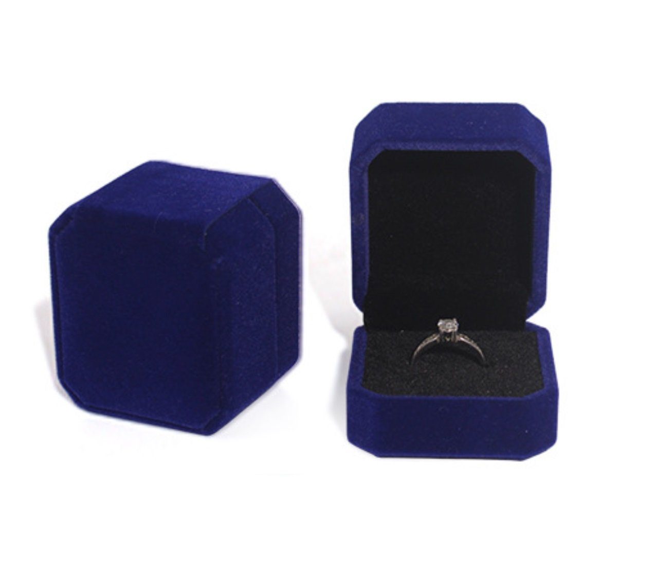 BAYLI Schmucketui 2er Pack Ringetui für Verlobungsringe Ringbox für Ringe Ringschachtel