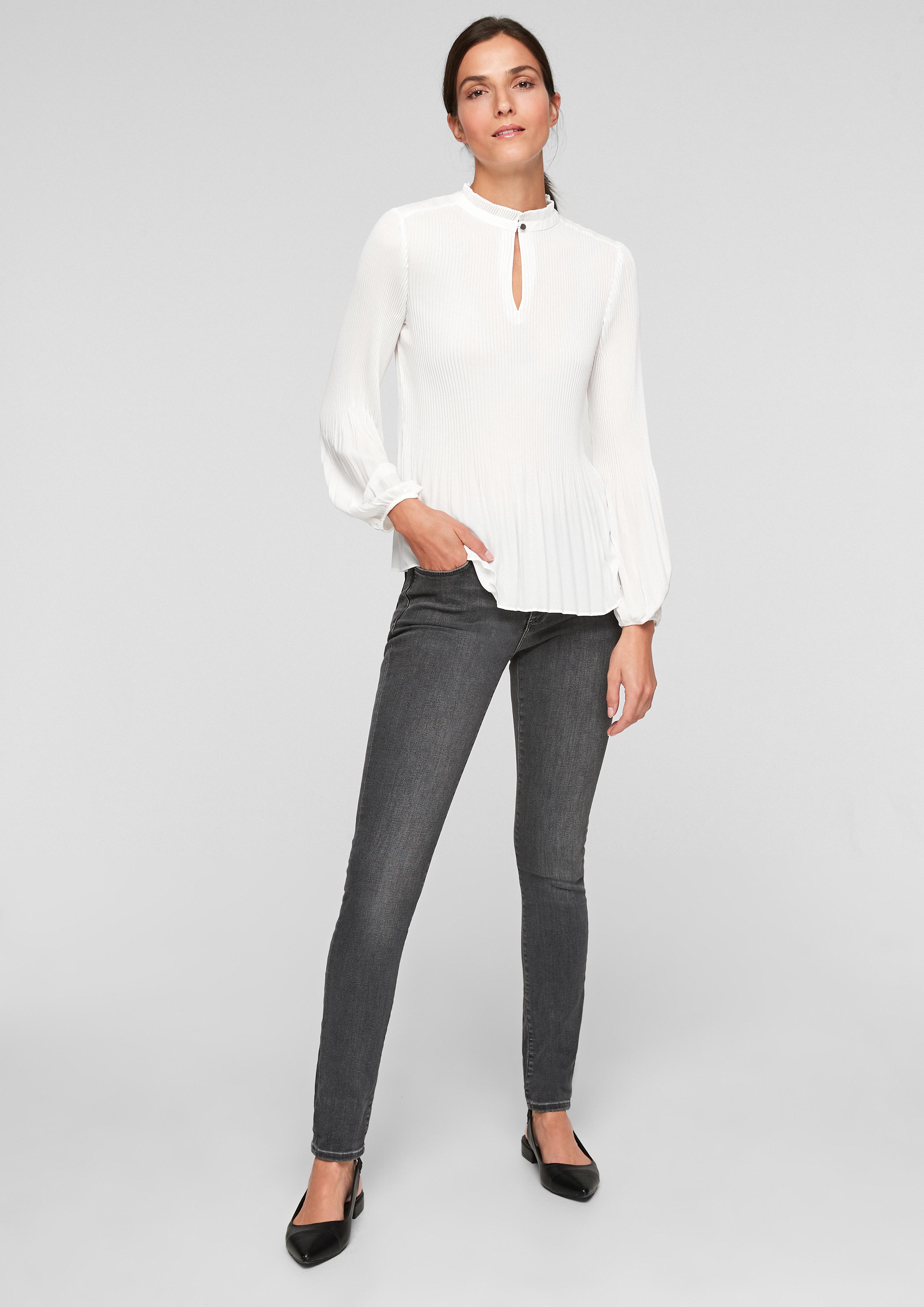 Plissée-Bluse aus Chiffon  01.899.11.X098-0200