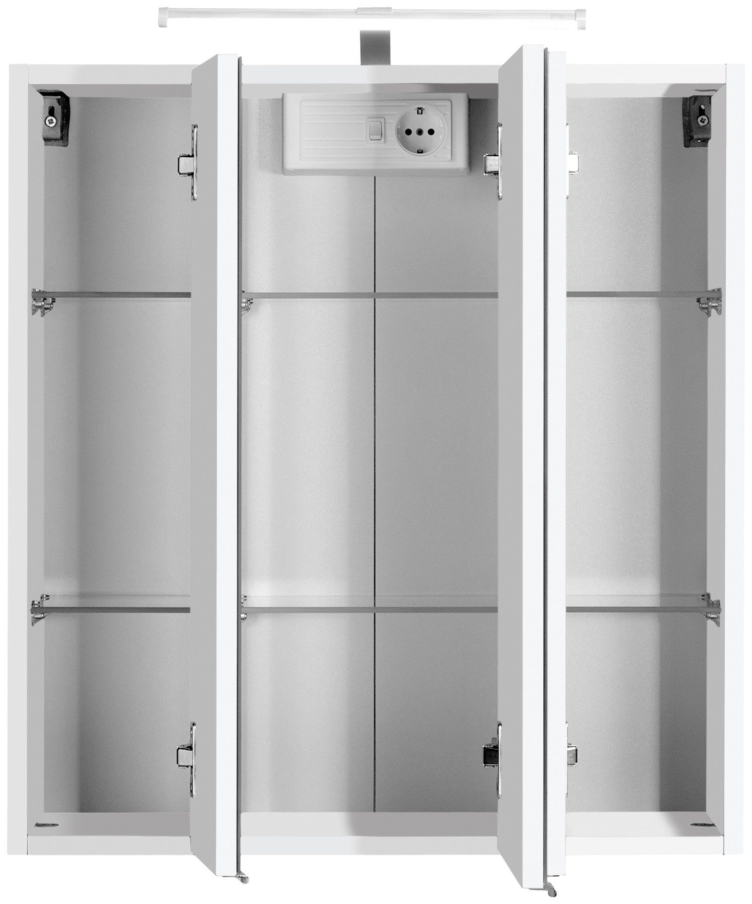 HELD MÖBEL Spiegelschrank Texas Spiegel mit Licht Badmöbel Badschrank Badspiegel Bestseller mit 3 Türen, Breite 60cm, mit LED, Badmöbel, Badezimmerspiegelschrank