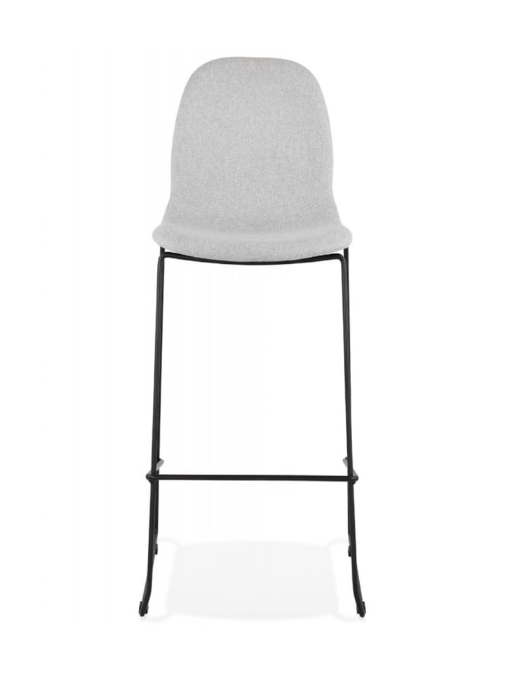 KADIMA DESIGN Barhocker EKTOR mit Stoffsitz | Barstuhl mit Fußstütze Stapelbar in Grau günstig kaufen onesize