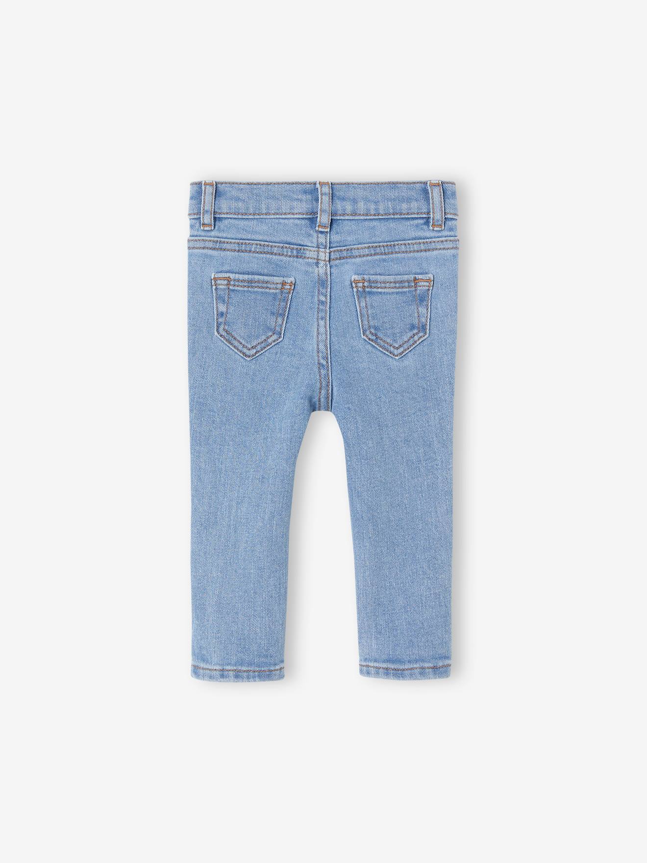 Vertbaudet Gerade Baby Jeans BASIC Oeko-Tex - grauer denim