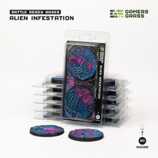 Battle Ready Bases - Alien Infestation Round 60mm (2)