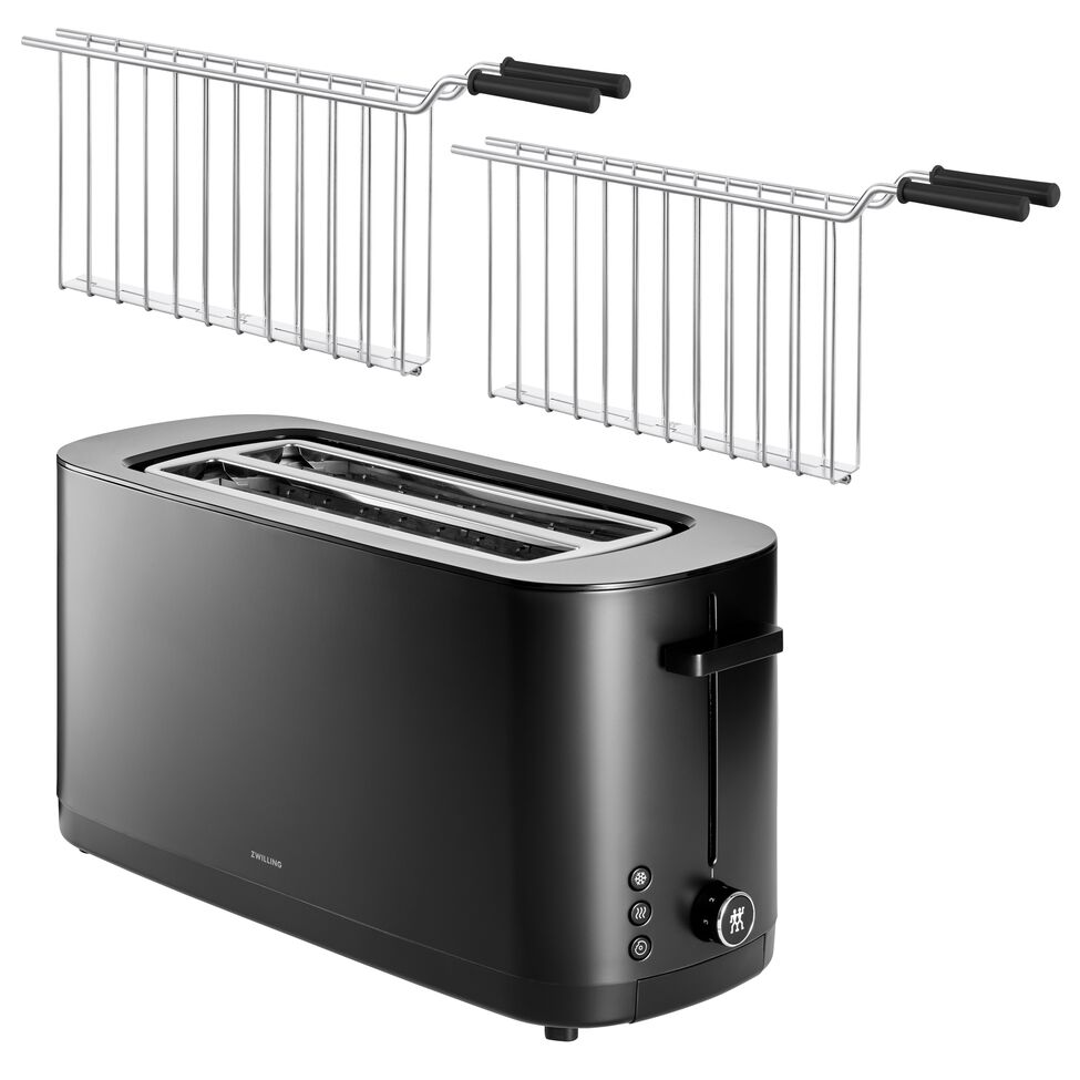 Langschlitztoaster mit Sandwichzangen, 3-tlg.