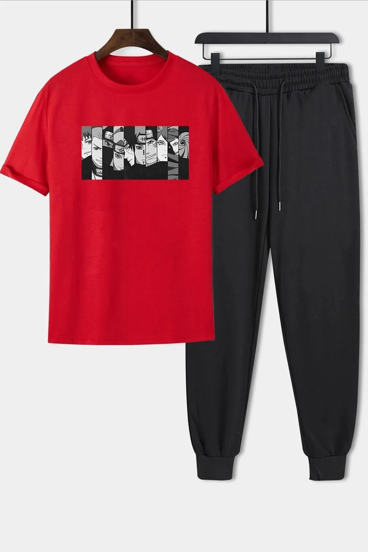 uyguntarz  Zweiteiliges Unisex-Trainingsanzug-Set mit Naruto-Aufdruck