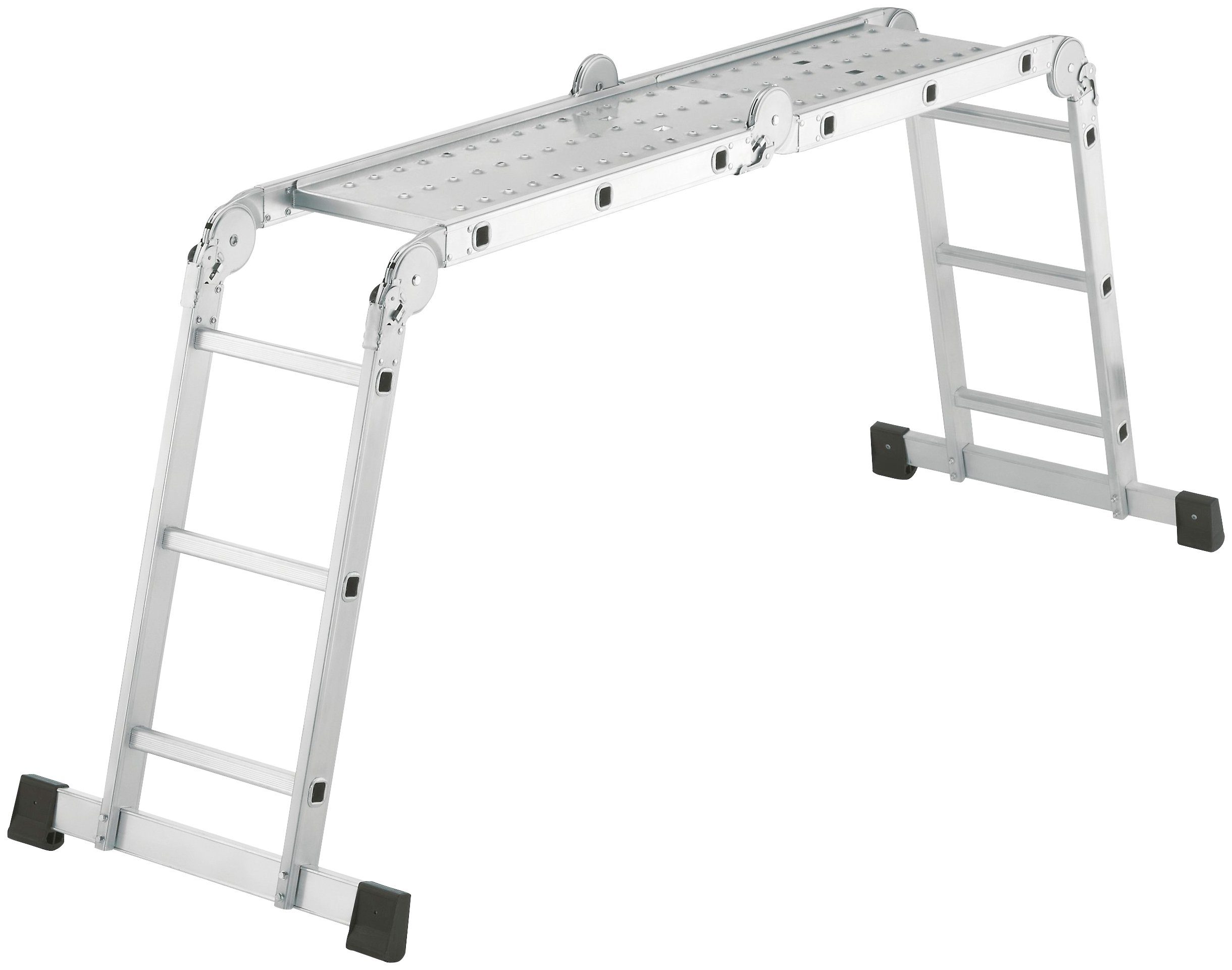 Hailo Gelenkleiter M60, Aluminium-Universalleiter 4x3 Sprossen