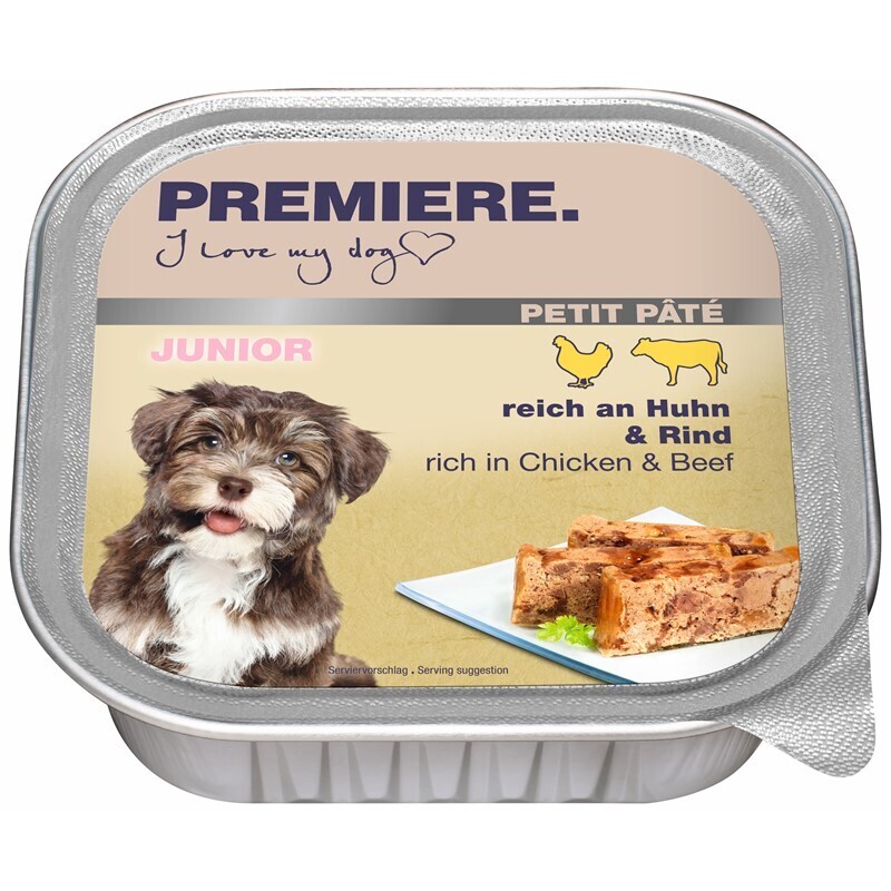 PREMIERE Hundenassfutter PREMIERE Petit Pâté Junior Geflügel & Rind 44x150 g