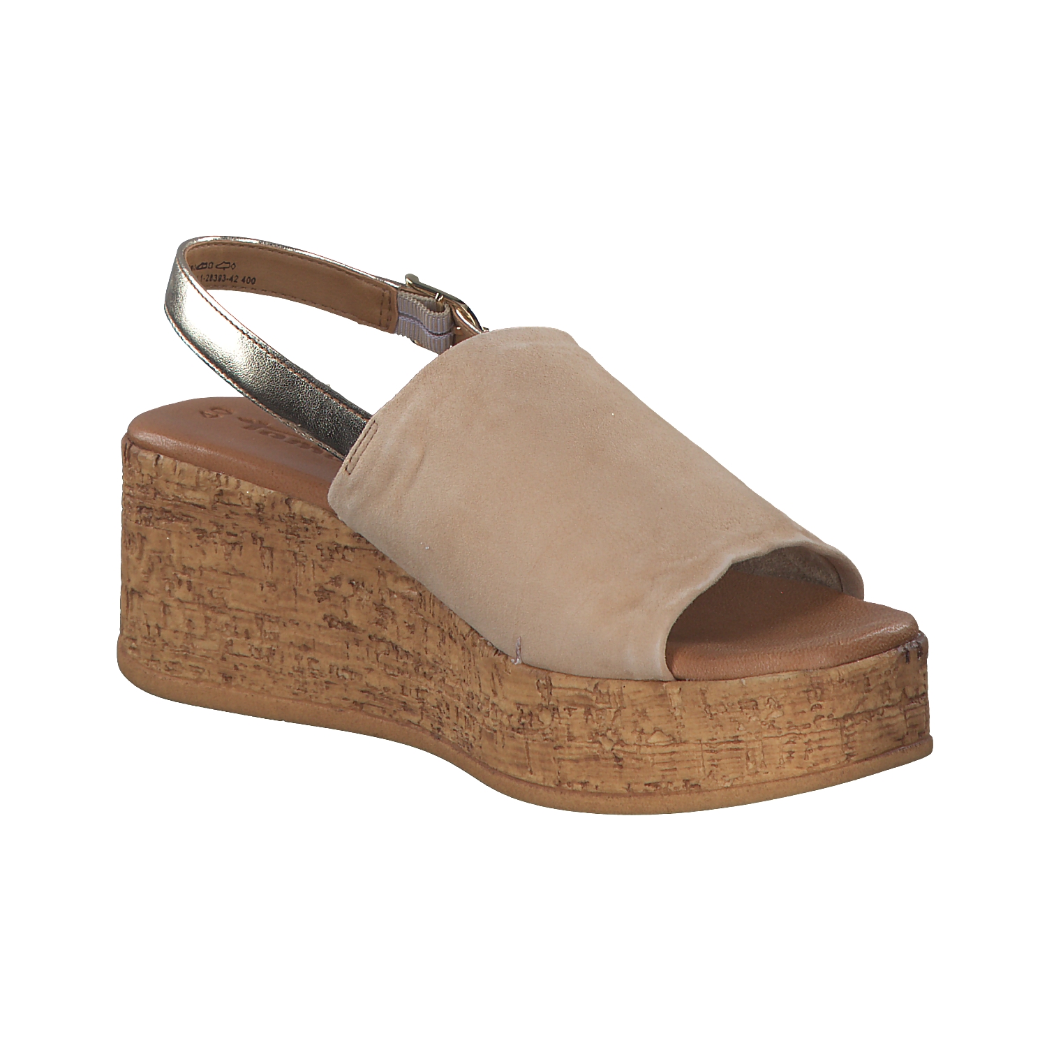 Tamaris 28393-42, Plateau-Sandaletten, Damen, Beige