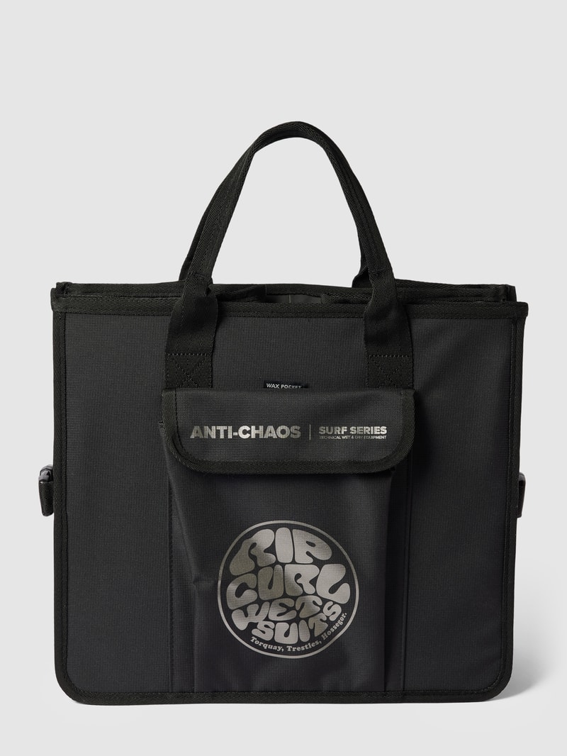 Tasche mit Label-Print in schwarz