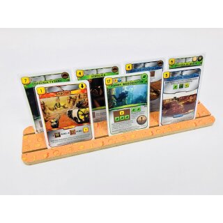 Wooden double card holder (orange)