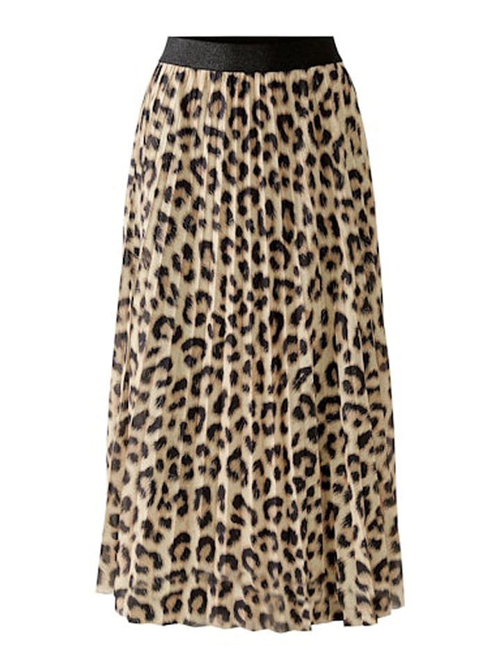 Oui Plisseerock in Beige günstig kaufen