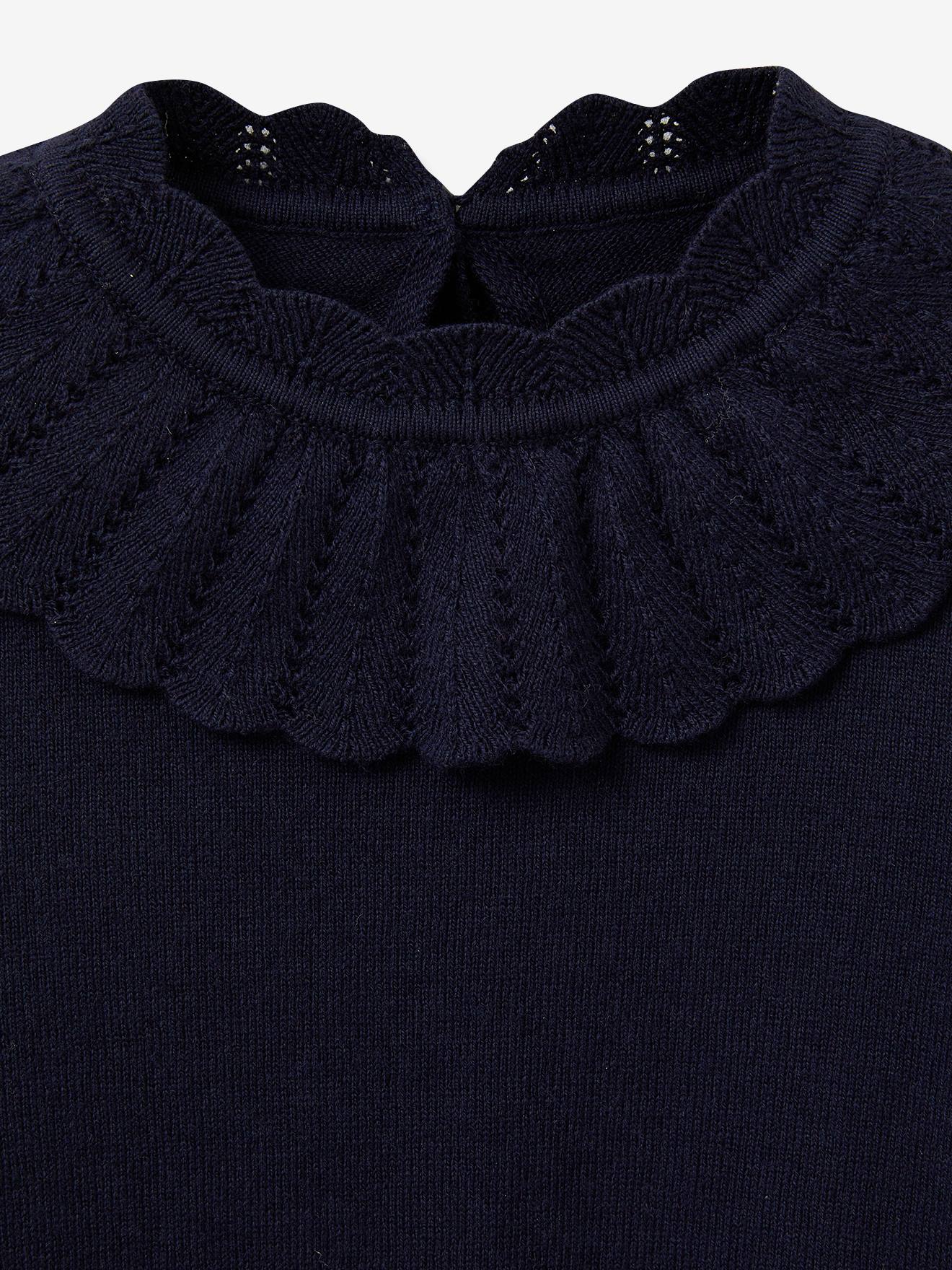 Cyrillus Mädchen Pullover mit Kragen CYRILLUS - marine